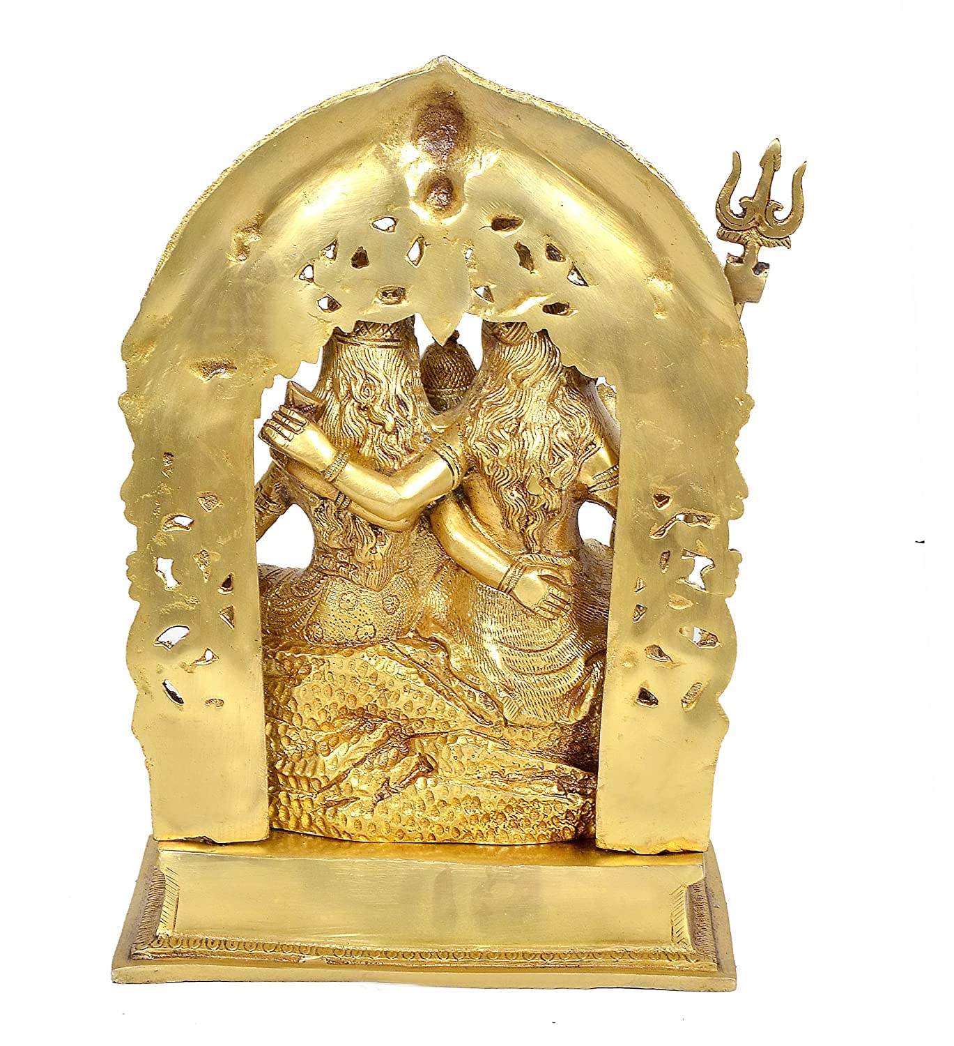 Aona Shiv Parivar Brass Action Pooja Idol/Brass Made Shiv Parivar/Shiv Parvati Ganesh Idol For Good Luck, Success And Prosperity